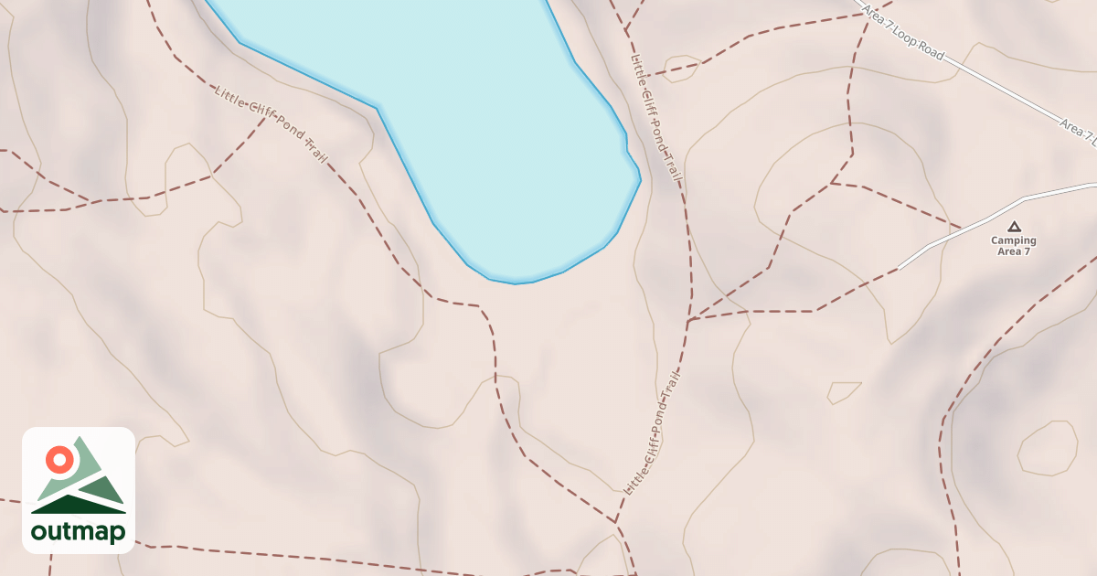 Map of Little Cliff Pond Trail
