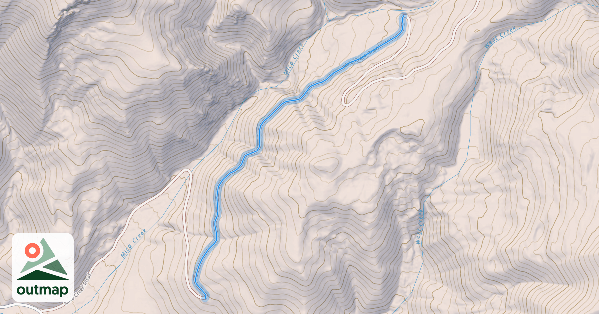 Map of Mica Creek Road