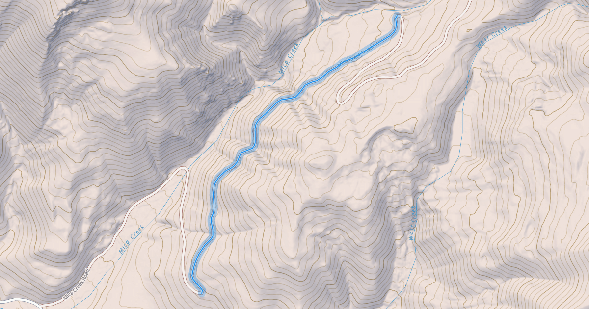 Map preview of Mica Creek Road