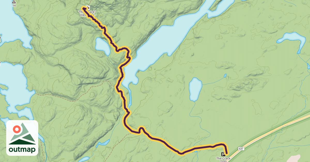 Map of The Crack Trail