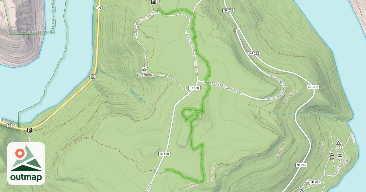 Map of Coal Knob