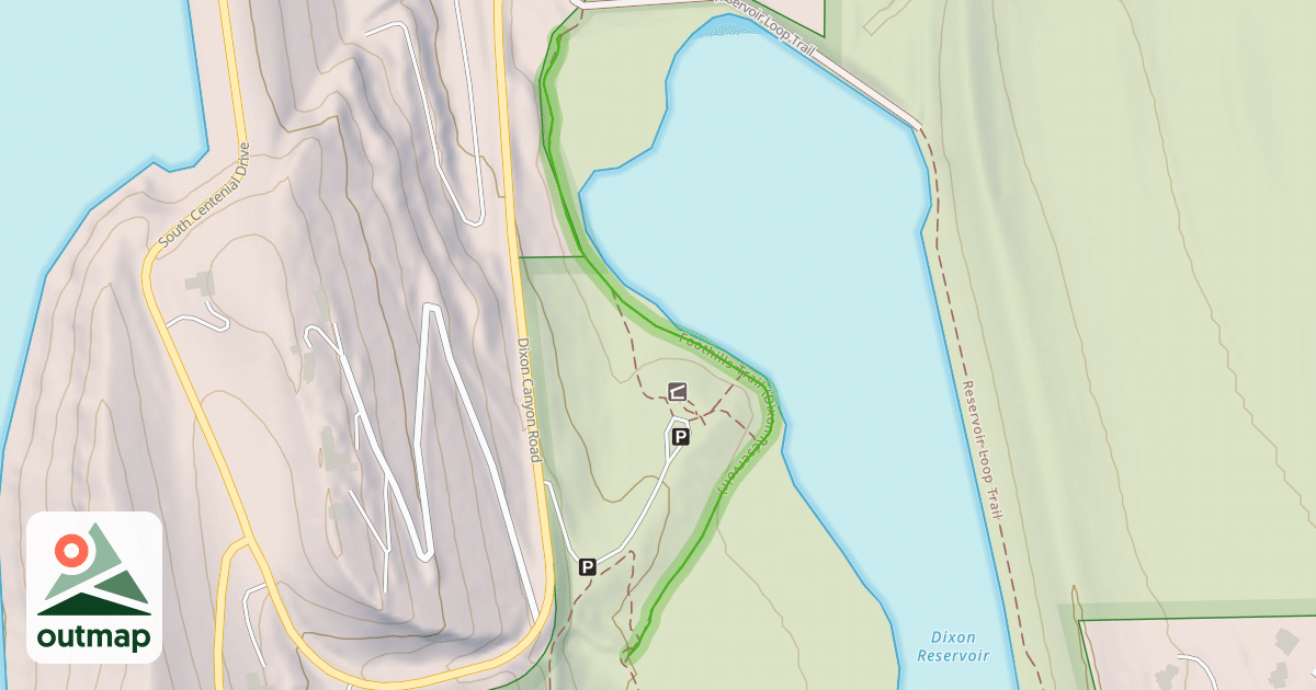 Map of Foothills Trail (Dixon Reservoir)