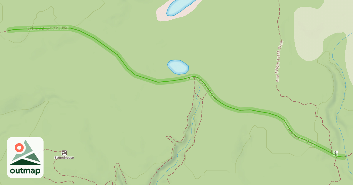 Map of Yellow Unpaved Trail