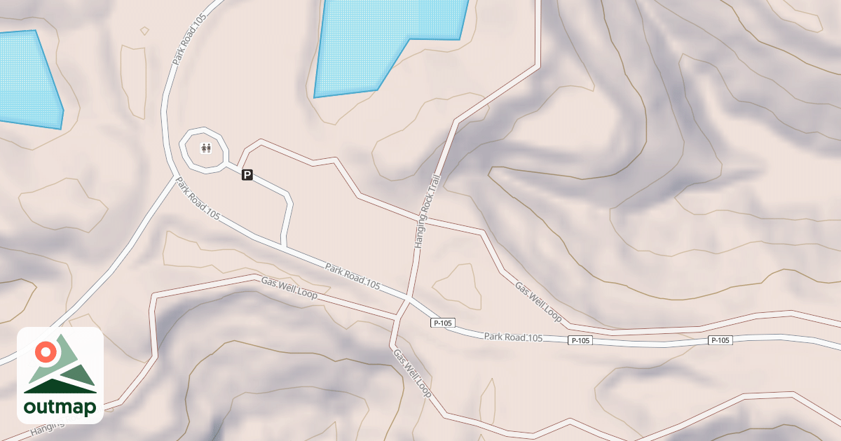 Map of Hanging Rock Trailh Connector in Lawrence