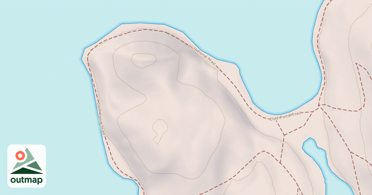 Map of Cliff Pond Loop Trail