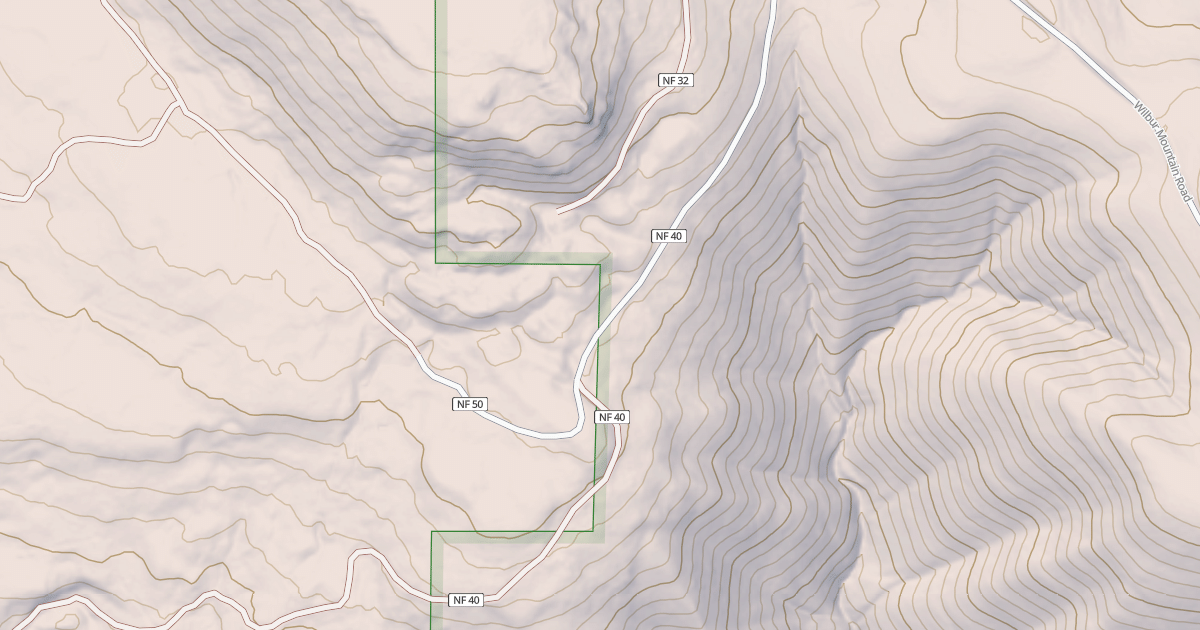 Map preview of USFS Motor Vehicle Use Map Roads {52E244A1-8DDB-4082-8E73-2F7F58010FAD}