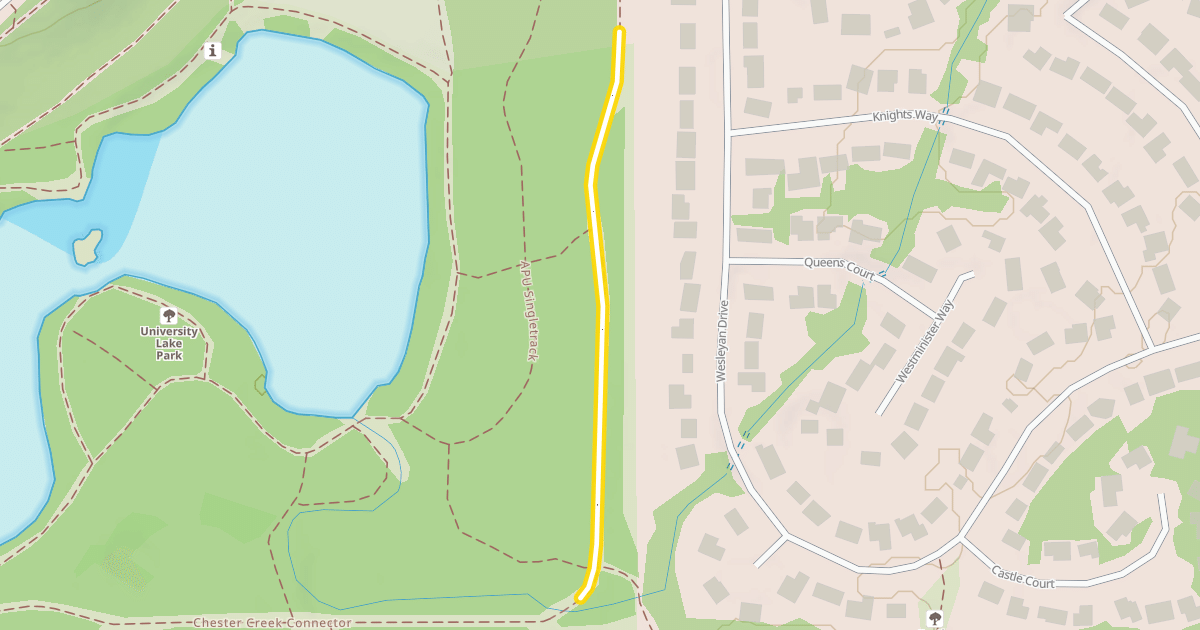 Map preview of Chester Creek Connector