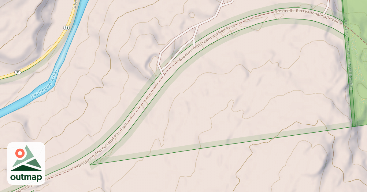 Map of Greenville Rec. Rail Trail