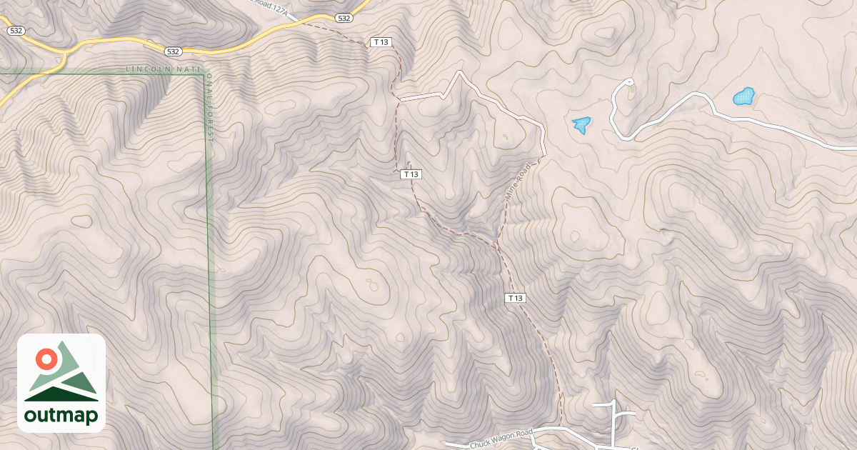 Map of North Cedar Creek