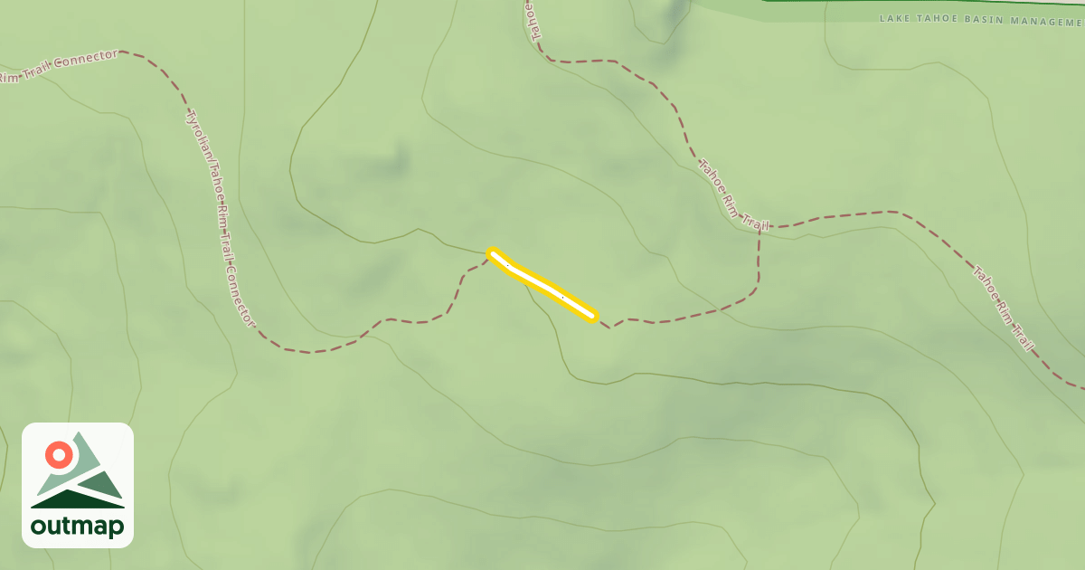 Map of Tyrolian/Tahoe Rim Trail Connector