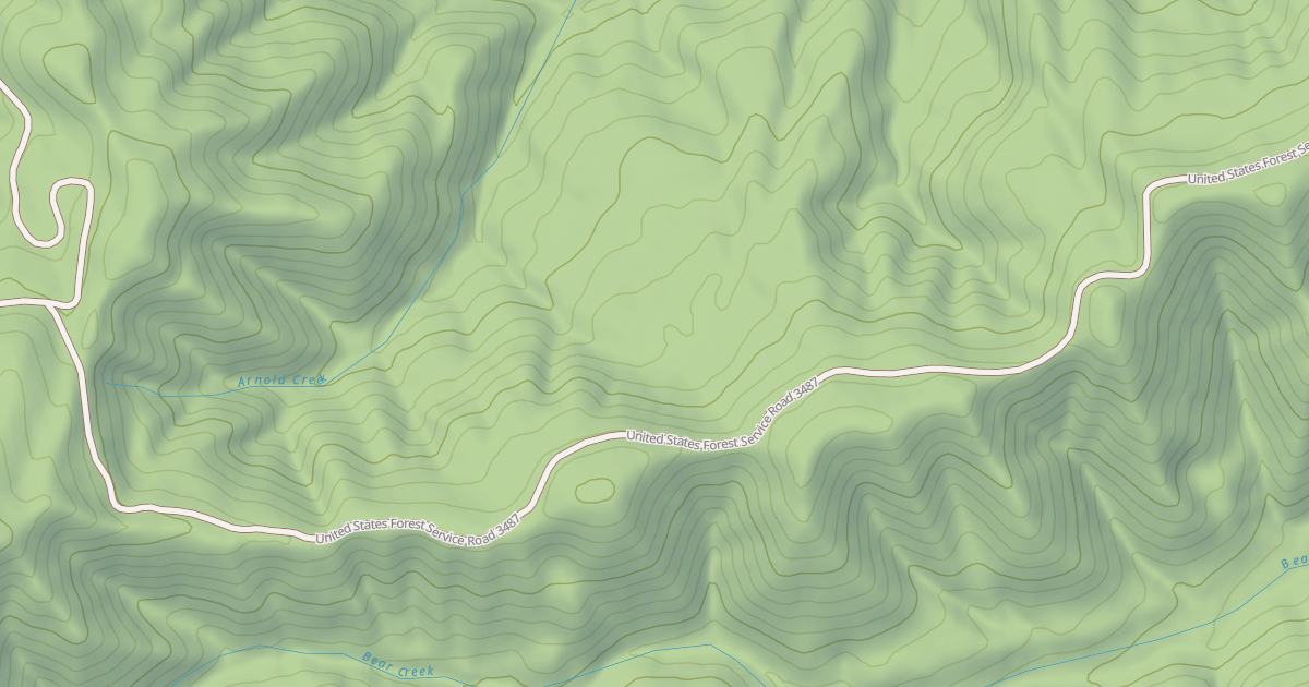 Map preview of USFS National Forest System Roads {B9CE0CDB-BECB-4C75-BEF8-4818FECDE50A}