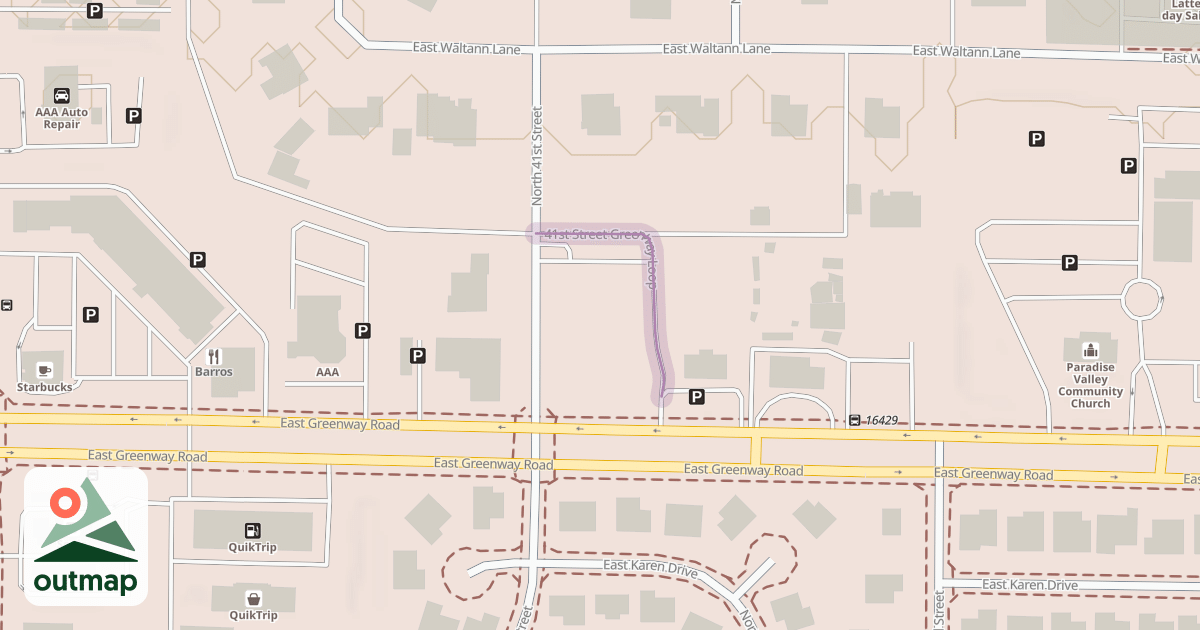 Map of 41st Street Greenway Loop