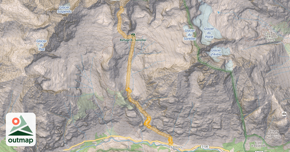 Map of Col Dalloz — Les Étages