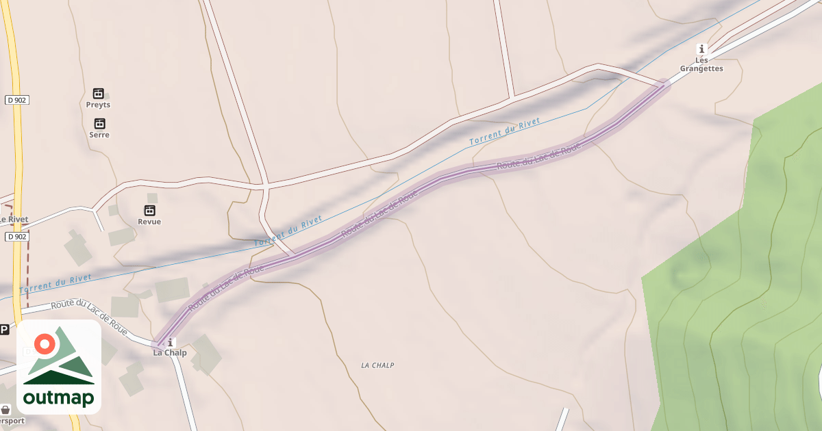Map of Route du Lac de Roue
