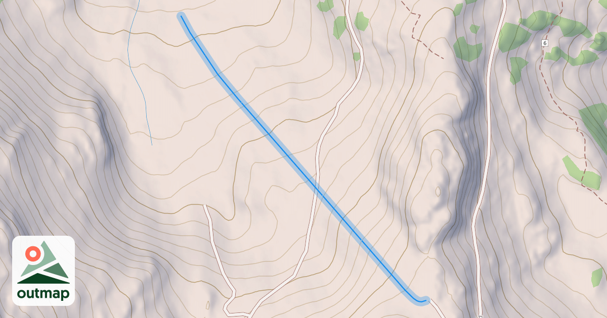 Map of T-Bar Run