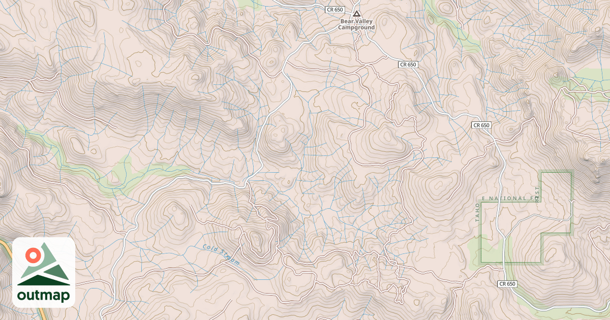 Map of Main Bear Valley Ohv Loop