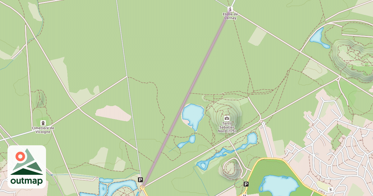Map of Drève de la Princesse