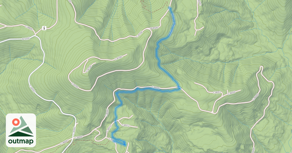 Map of Divide Trail North