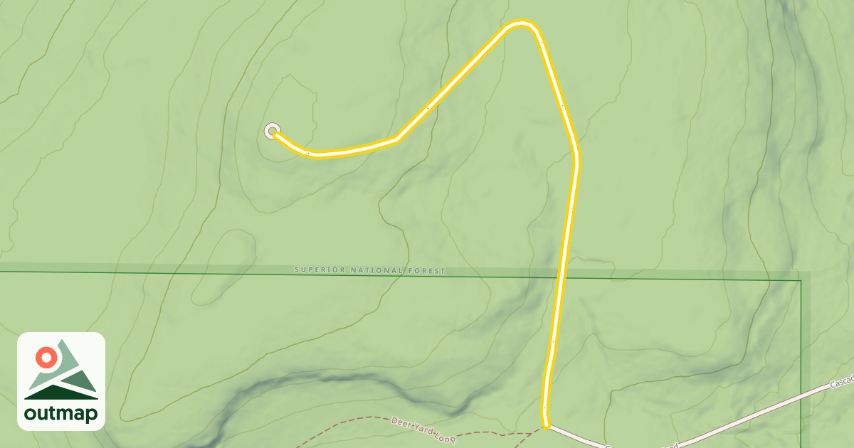 Map of Cascade Tower Road