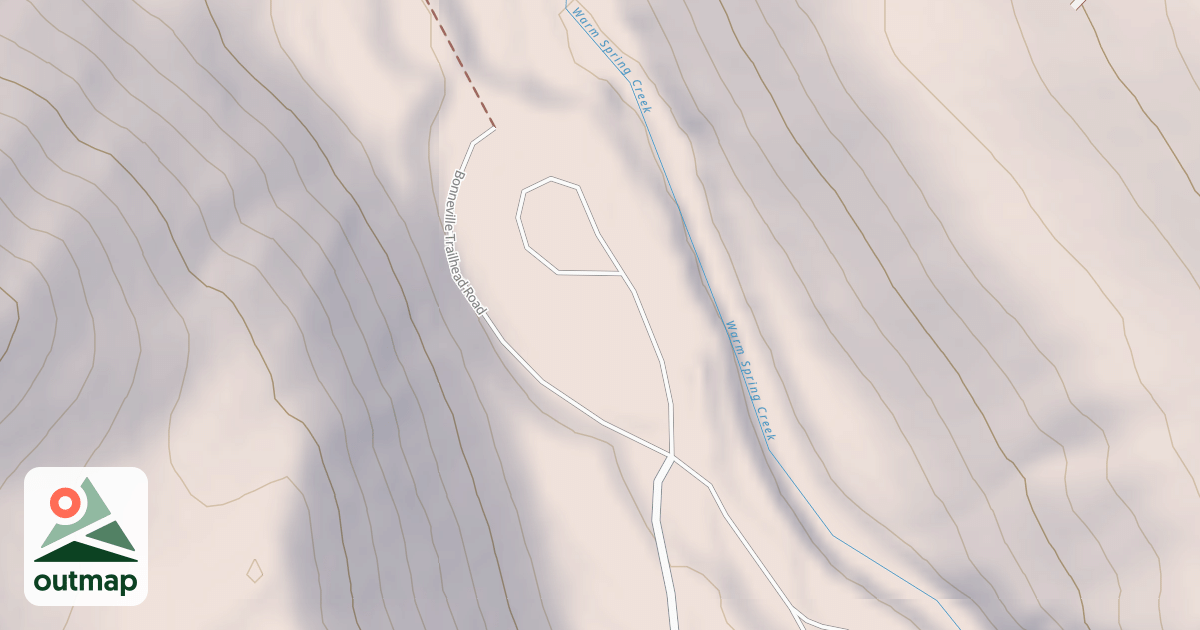 Map of BONNEVILLE CG HOT SPRINGS LOOP