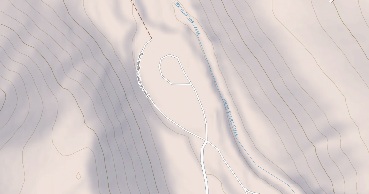 Map preview of BONNEVILLE CG HOT SPRINGS LOOP