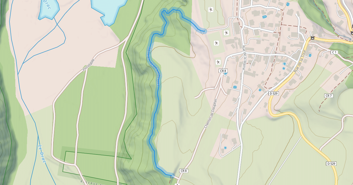 Map preview of Sentier des Combettes