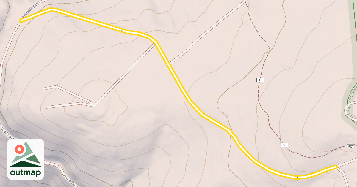 Map of Forest Road 5403-105
