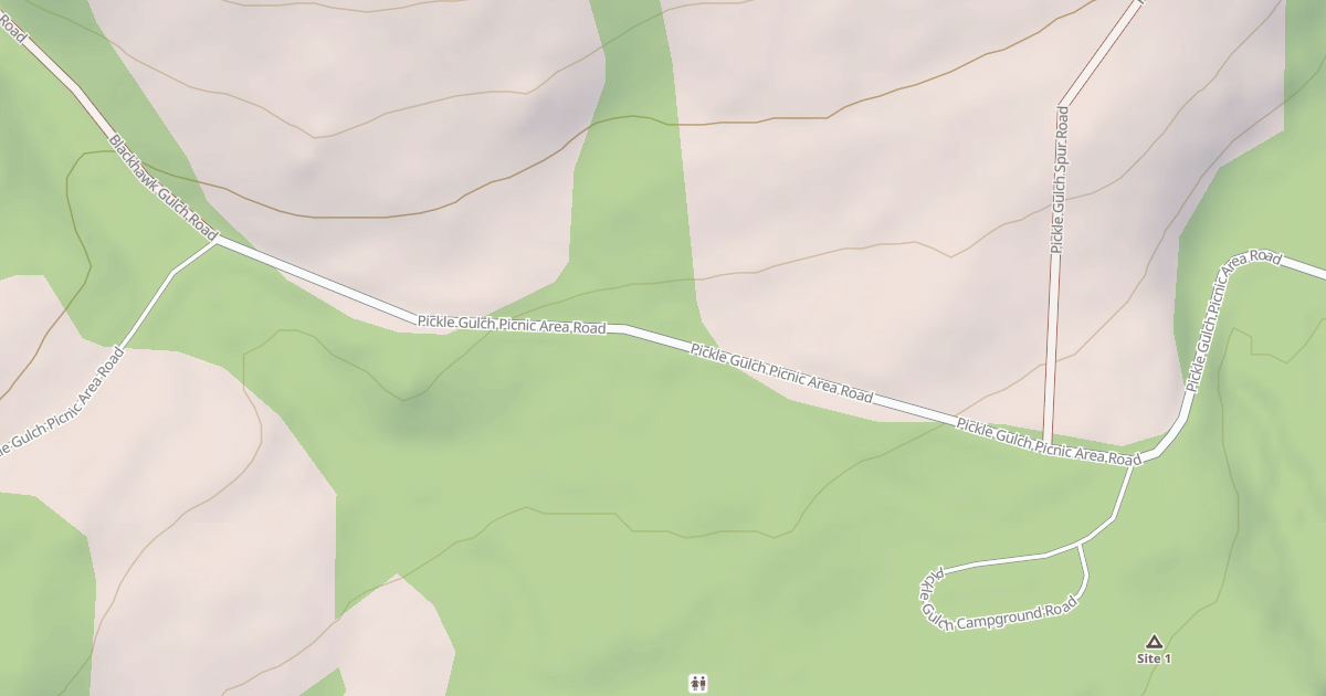 Map preview of PICKLE GULCH PICNIC AREA