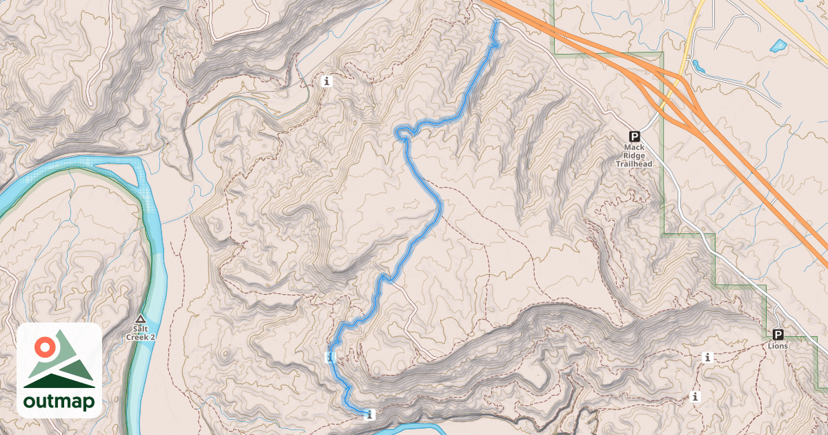 Map of Lions Loop Trail