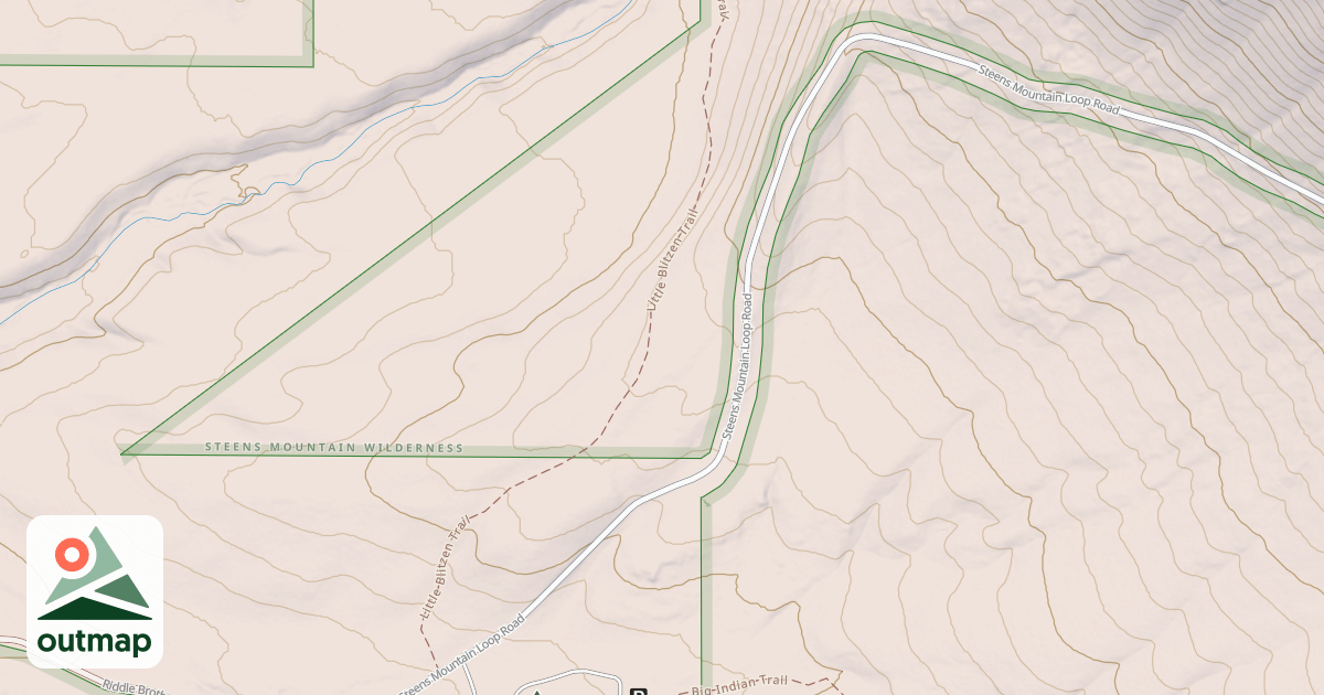 Map of Desert Trail Alternate  (Unmarked)