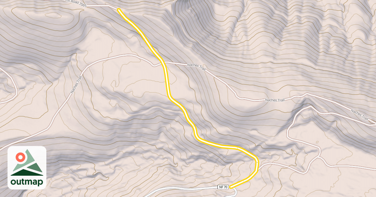 Map of Forest Road 7068
