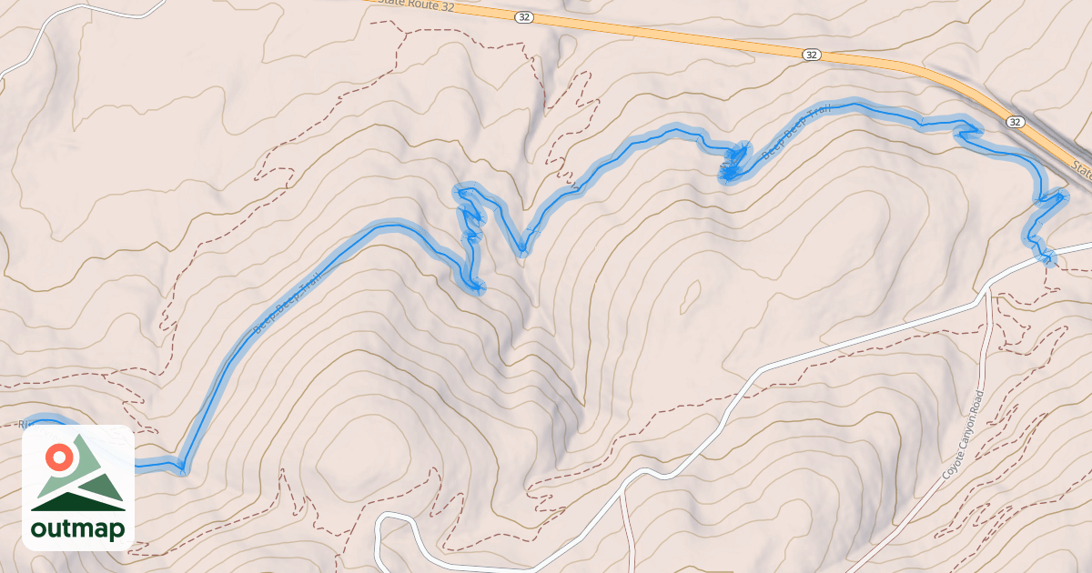Map of Beep Beep Trail
