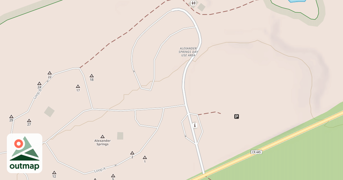 Map of ALEXANDER SPRINGS