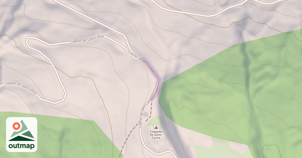 Map of Chemin de Saint-Cyrice