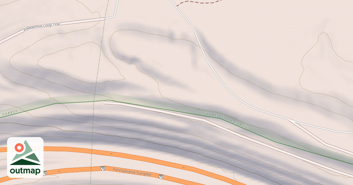 Map of Laurel Highlands Snowmobile Trail (Northern)