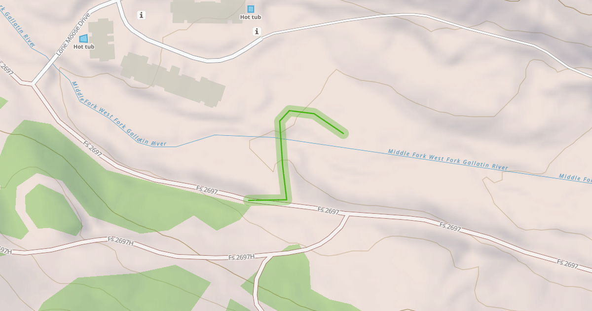 Map preview of Lone Moose Access