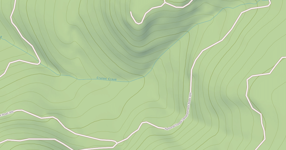 Map preview of Big Creek Baldy Snowmobl Loop