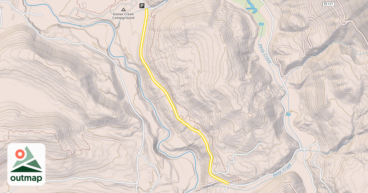 Map of Forest Road 6100