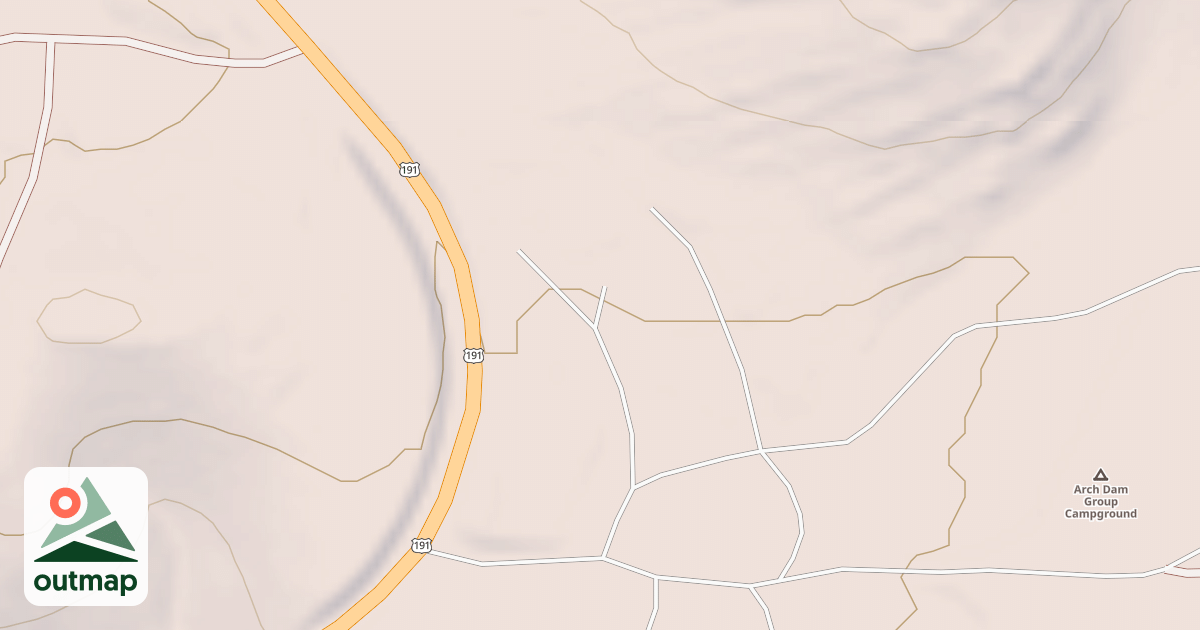 Map of ARCH DAM CG SITE 1