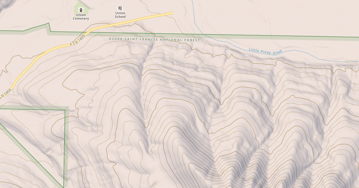 Map preview of USFS National Forest System Roads {79F753A1-F1B4-4688-868C-CE9F87297A69}