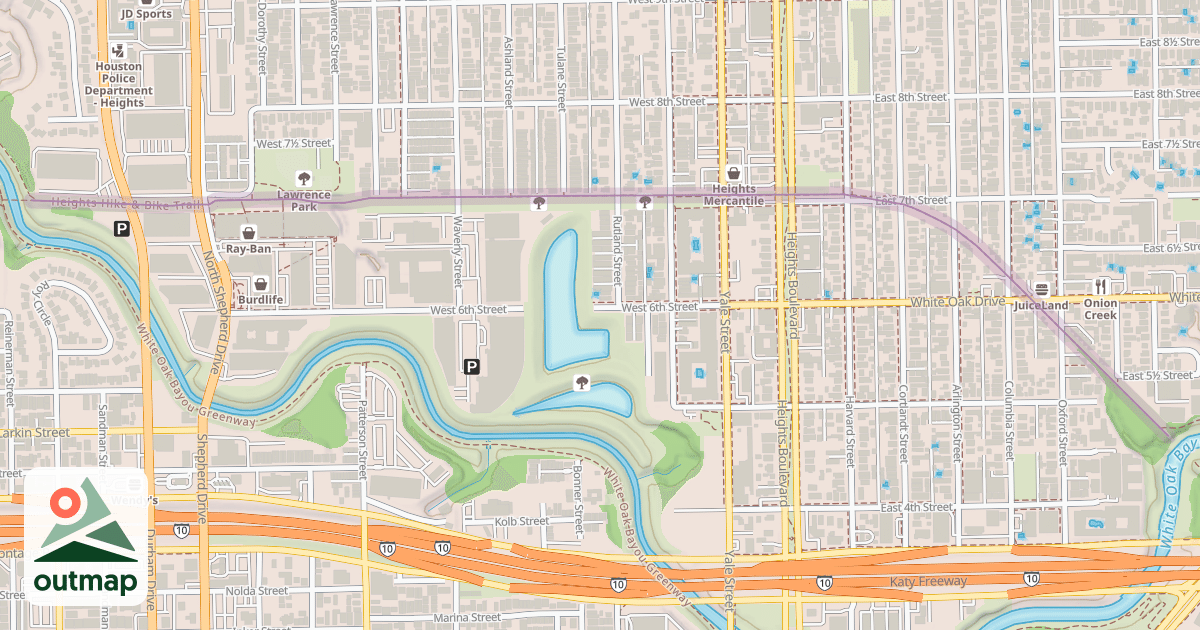 Map of MKT Trail