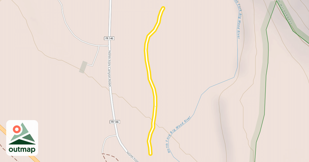 Map of North Fork Loop