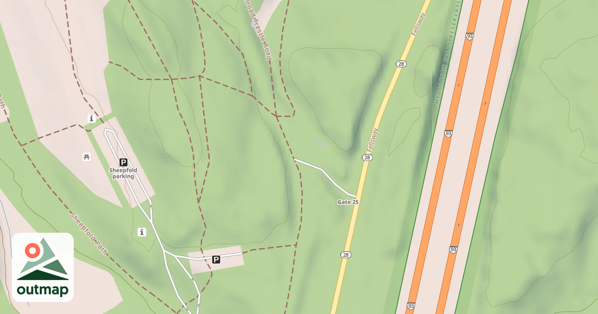 Map of Mountain Bike