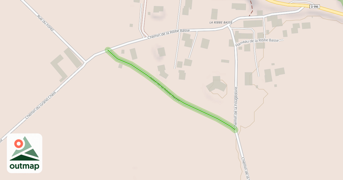 Map of Allée de la Ribbe Basse