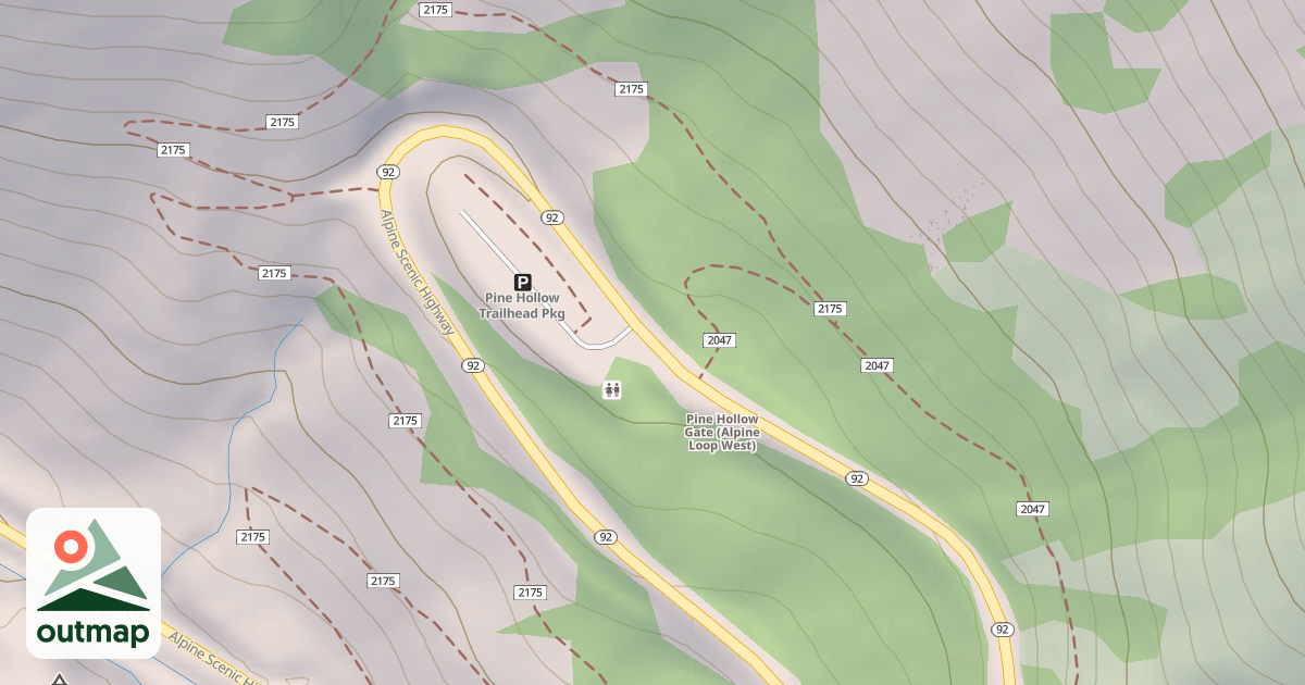 Map of Alpine Loop Winter