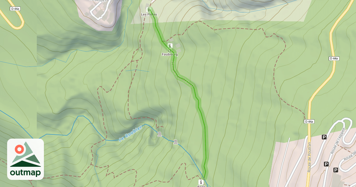Map of Sentier du Bessey