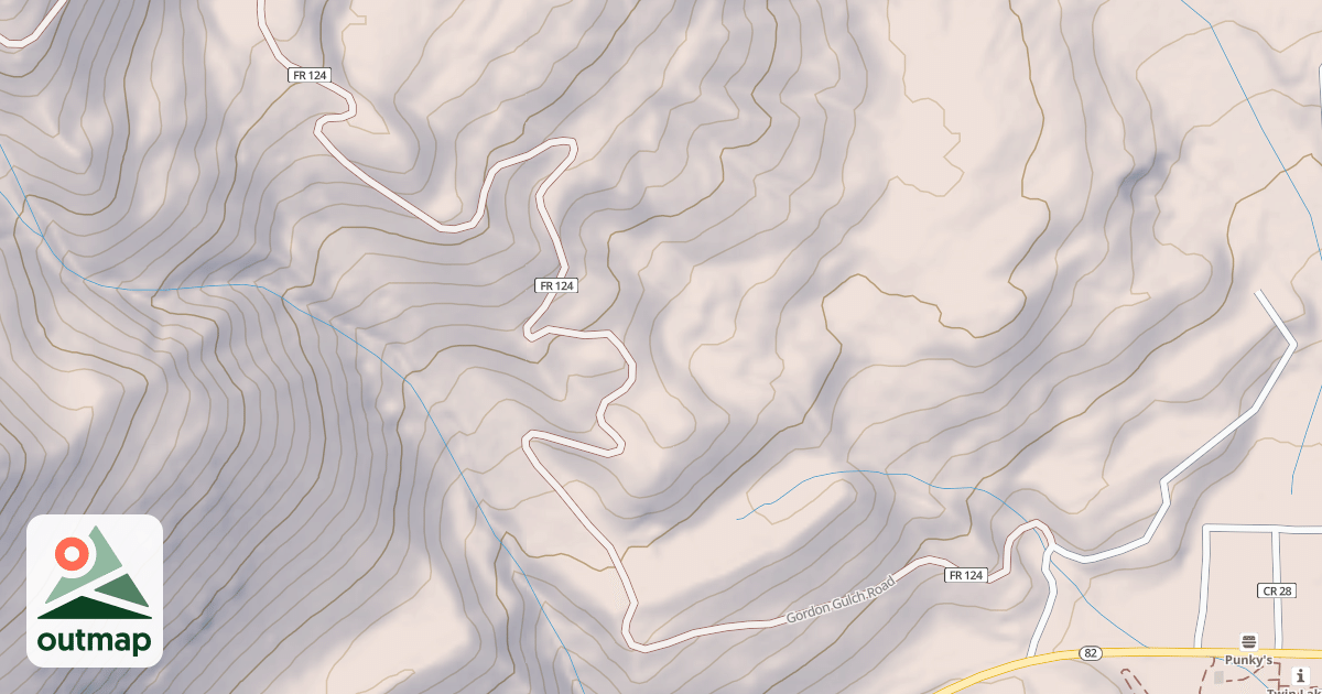 Map of GORDON GULCH