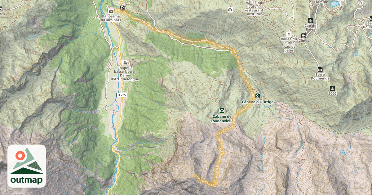Map of Pic des Pichadères — Pont des Chèvres
