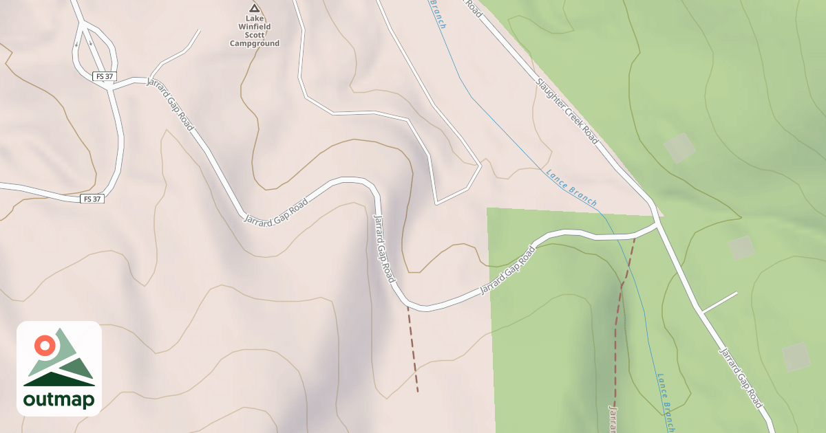 Map of LAKE WINFIELD SCOTT BR B