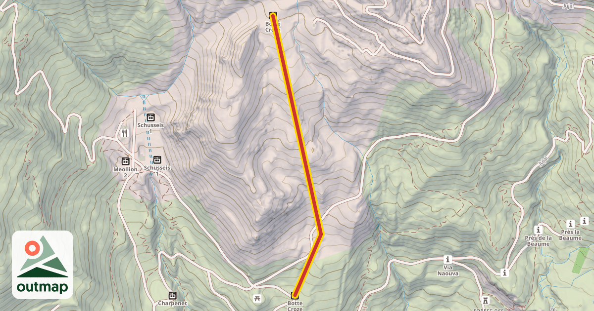 Map of Botte Croze